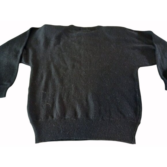 Vintage Cervelle Black Sweater Blue Sequins Beaded Size S Oversized Bedazzled - Picture 10 of 10